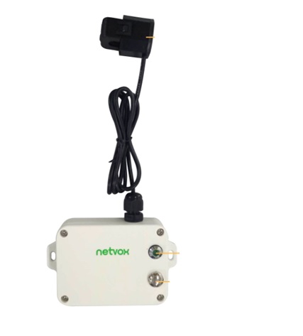 NETVOX | WIRELESS 1-PHASE CURRENT METER WITH 1 X 75A CLAMP-ON CT R718N17